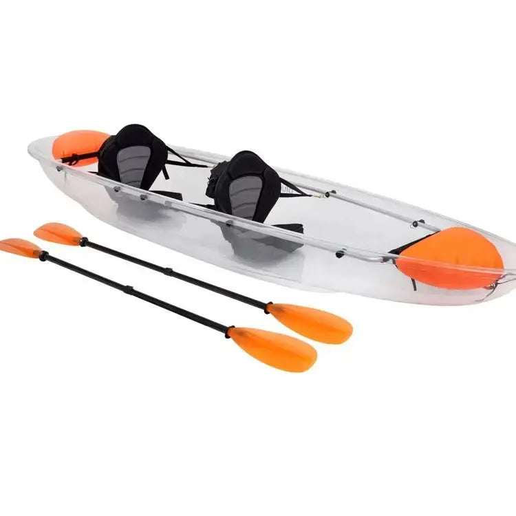 2023 Popular PC transparent boat canoe double kayak multi-person water canoe transparent boat clear kayak 2 person