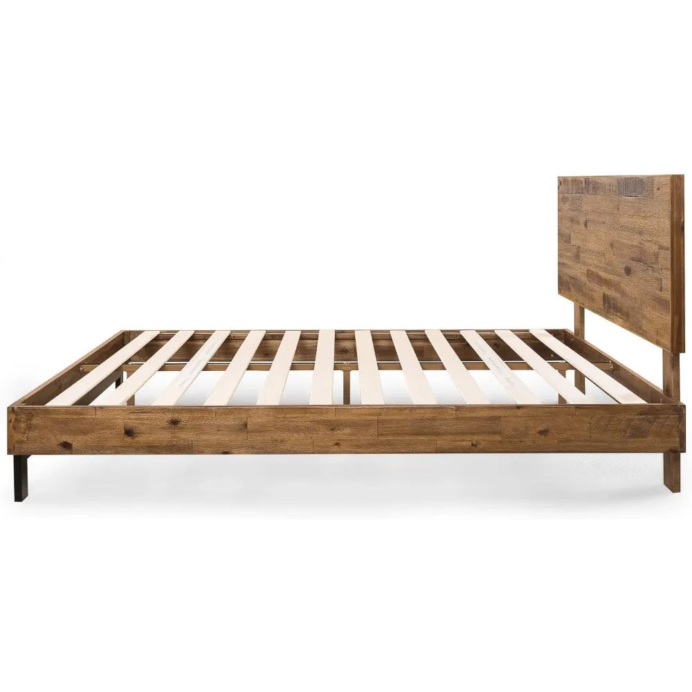 Tricia Wood Platform Bed Frame with Adjustable Headboard / Wood Slat Support with No Box Spring Needed / Easy Assembly