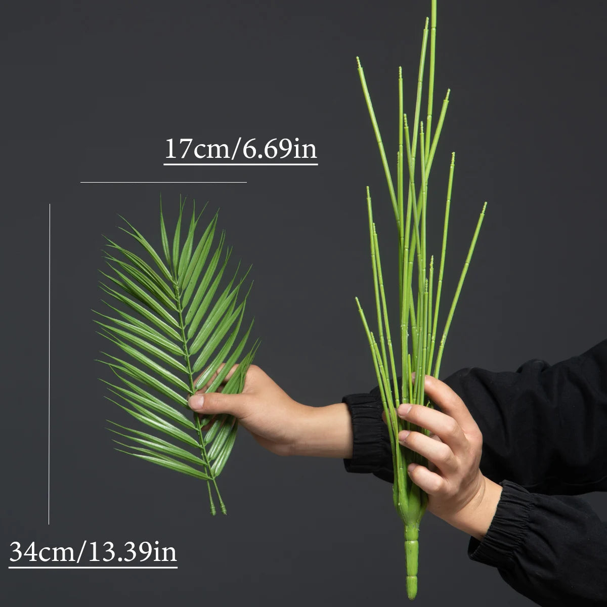 88cm 18 Forks Large Artificial Palm Plants Fake Monstera Plastic Fern Leafs Big Palm Leaves Branches For Home Garden Party Decor