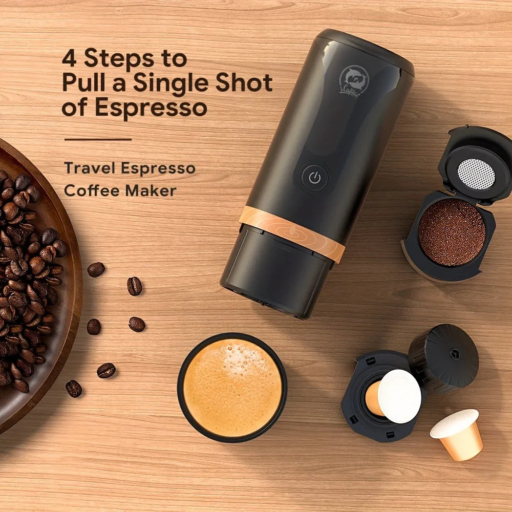 Compact & Portable Espresso Machine: Make Delicious Coffee Anywhere - Automatic & Easy to Use!