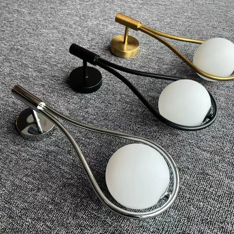 Modern Wall Light Glass Ball Luxury Gold Sconce Living Room Bedroom Bedside Indoor Decor Lamp Aisle Staircase Nordic Wall Mount