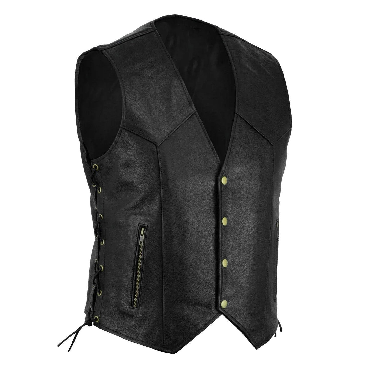 Men Fashion Leather Vest New Motorcycle Fleet Punk Leather Vest Coat European and American Style Handsome Blazer Vest Coats