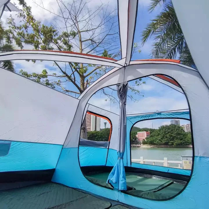 Two Room Oversized Outdoor Camping Tent 5- 8 Person Waterproof Outdoor Family Luxury Big camp tent