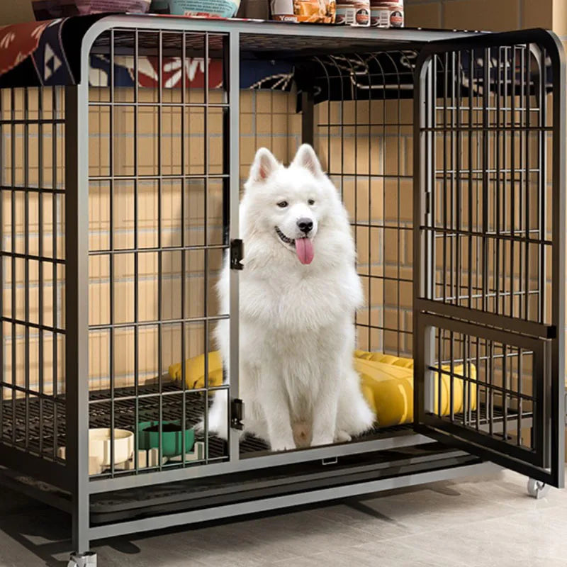 1PCS 78x54x70cm Assemblab portable iron tube plastic spraying rust prevention Kennel metal teddy dog cage