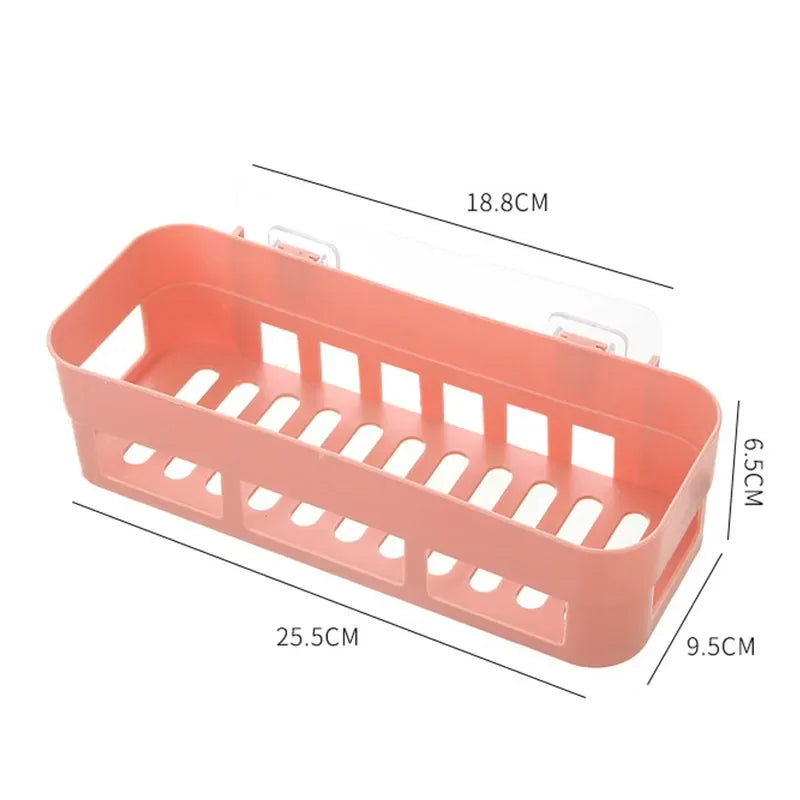 Bathroom Corner Shower Shelf Toilet Adhesive Shampoo Gel Storage Basket Wall Hanging Bathroom Rack Bedside Sundries Storage Case