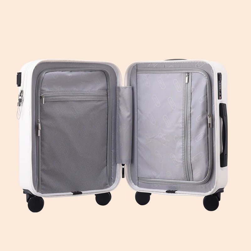 Travel Suitcase Carry on Luggage with Wheels Cabin Rolling Luggage Trolley Luggage Bag Men's Women Business Lightweight Luggage