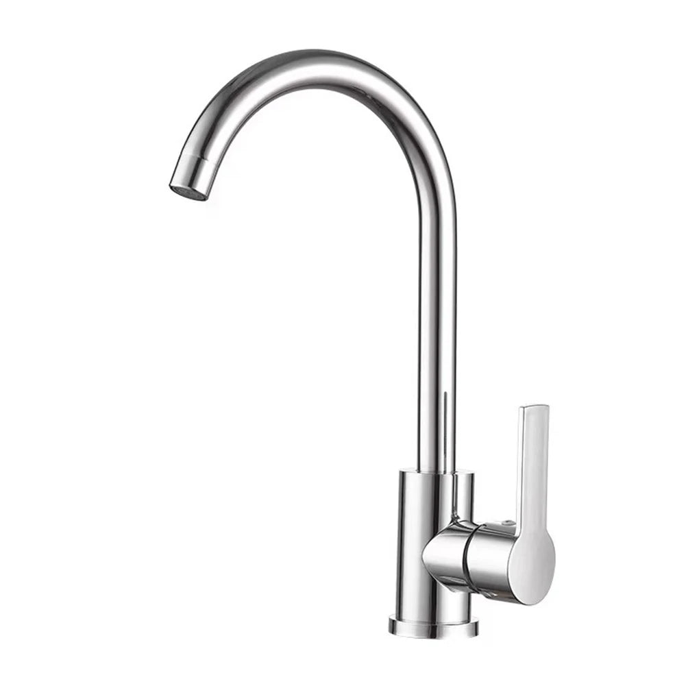 Kitchen Faucet Stainless Steel Water Tap Cold And Hot  Free Rotation Deck Mounted Single Lever Bathroom Kitchen Sink Faucet