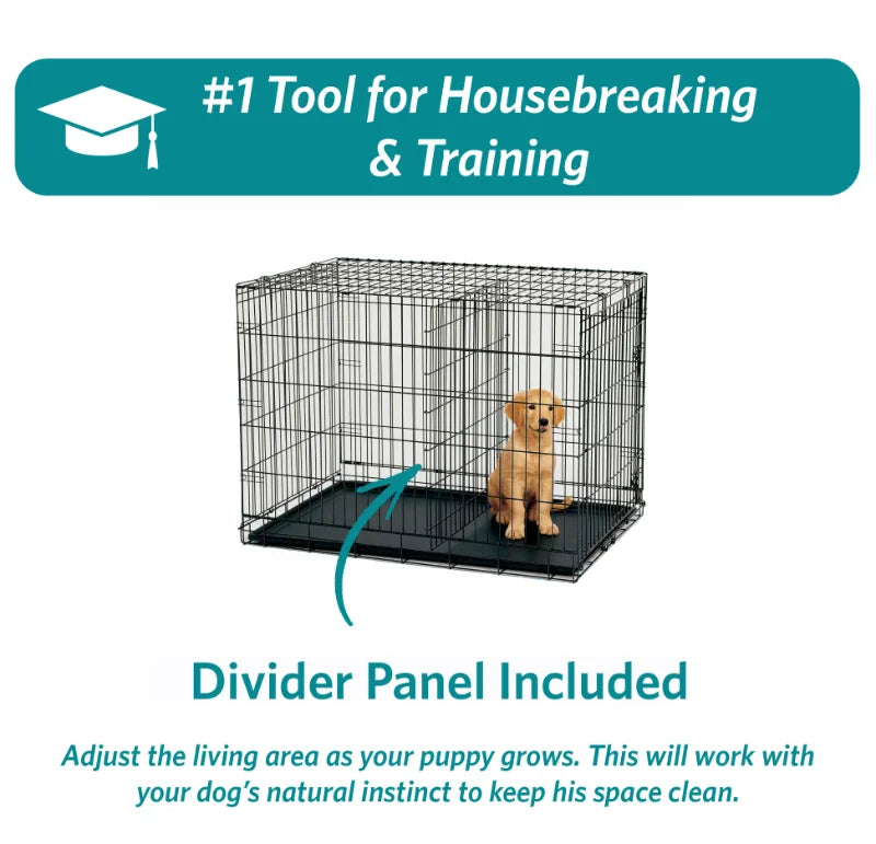 MidWest Homes For Pets Double Door Folding Metal Dog Crate Medium Toy XS XL Intermediate Large  Cage