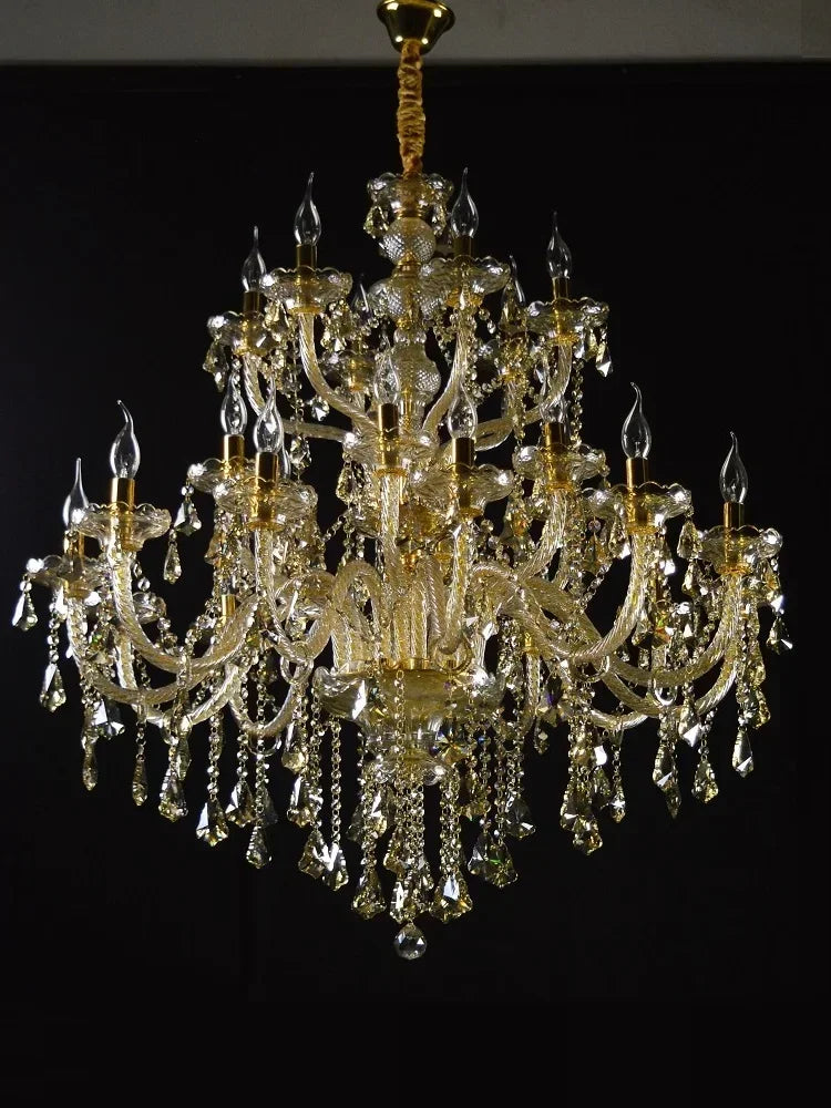 New Luxury Led Crystal Chandelier K9 Large 6/8/10/15/18/24 Arms Living Room Modern Lustres De Lamps For Bedroom Lighting