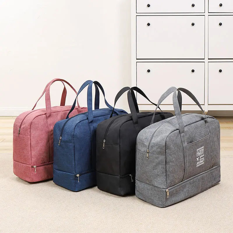 Fashion Folding Travel Bag Unisex Oxford Travel Weekend Overnight Bags Large Capacity Hand Luggage Tote Duffel Accessor Supplies