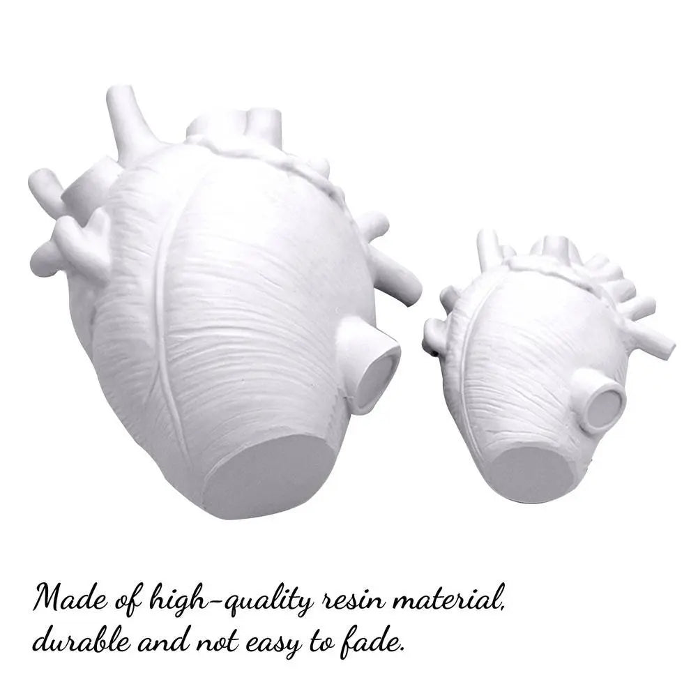 Heart Vase Anatomical Heart Shaped Flower Vase Decorative Ornament Craft for Farmhouse Living Room Bedroom Countertop