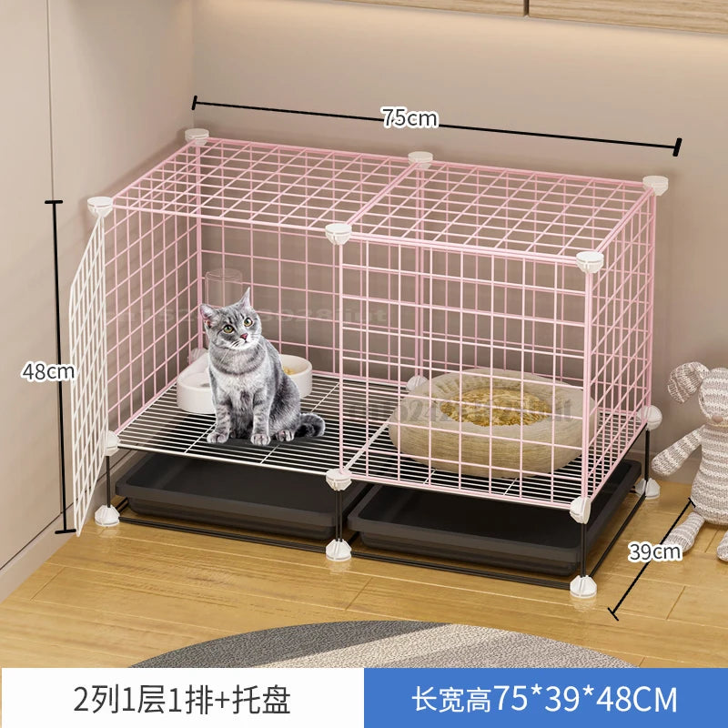 Multi-layer pet cage Foldable Pet Playpen Iron Fence Puppy Kennel House Puppy Kitten Space Dogs Supplies rabbits guinea pig Cage