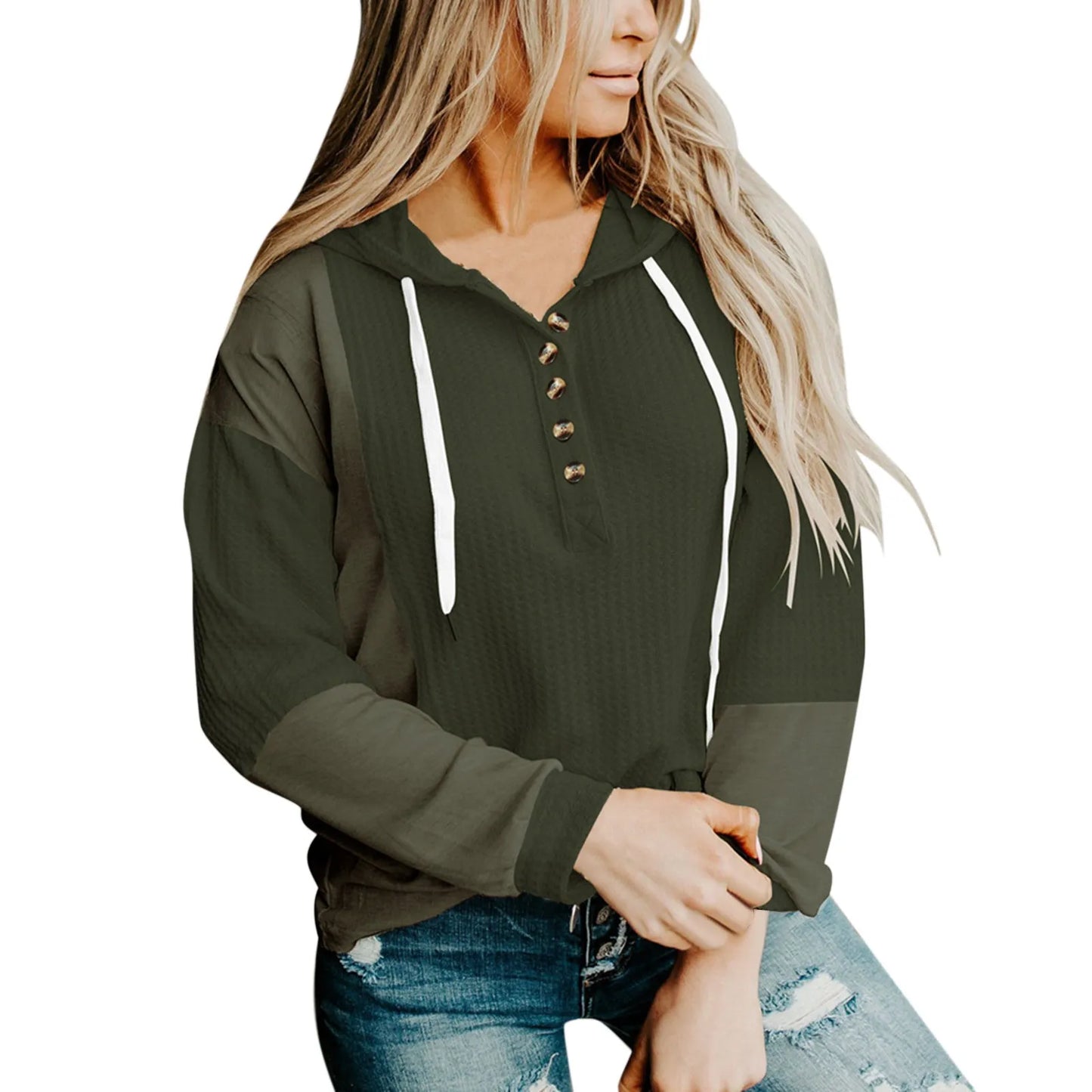 Women Sweatshirt Women Hoodie Zipper Womens Button Down Hoodie Loose Hooded Long Sleeve V Women Sweatshirt Women Hoodie Zipper