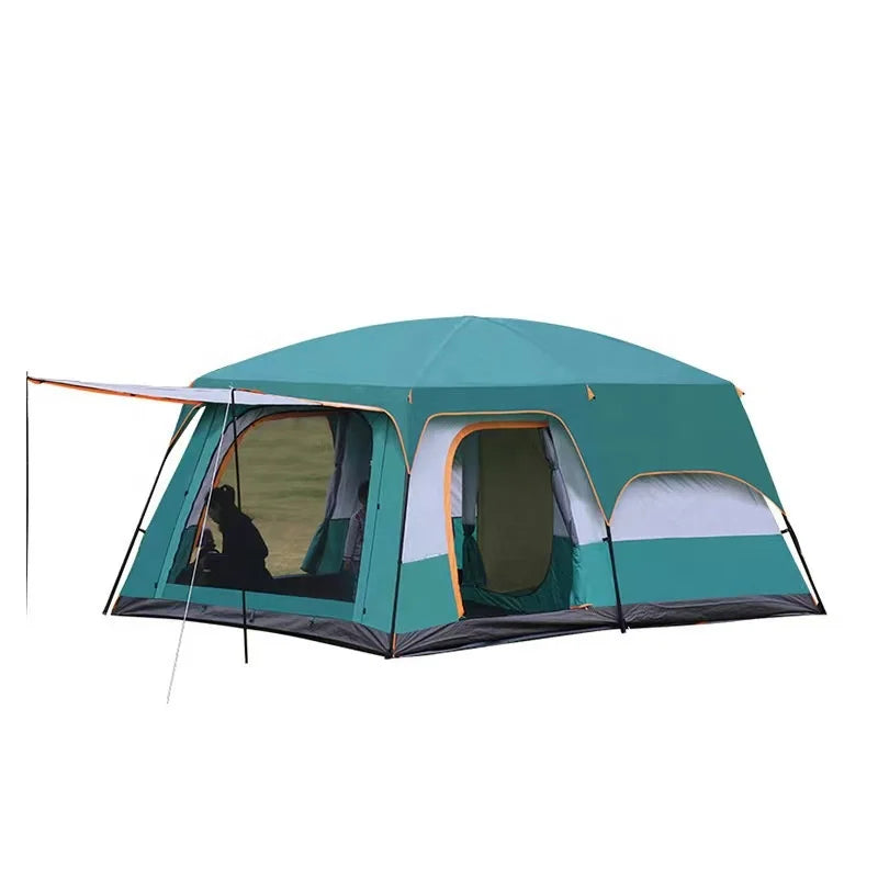 Two Room Extra Large Outdoor Camping Tents 5-8 Persons Waterproof Outdoor Family Luxury Big Camping Tent