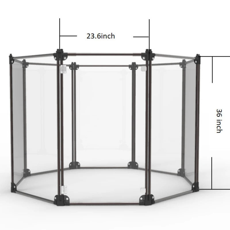 New acrylic aluminium detachable safety large pet supplies transparent indoor cat dog fence kennel house