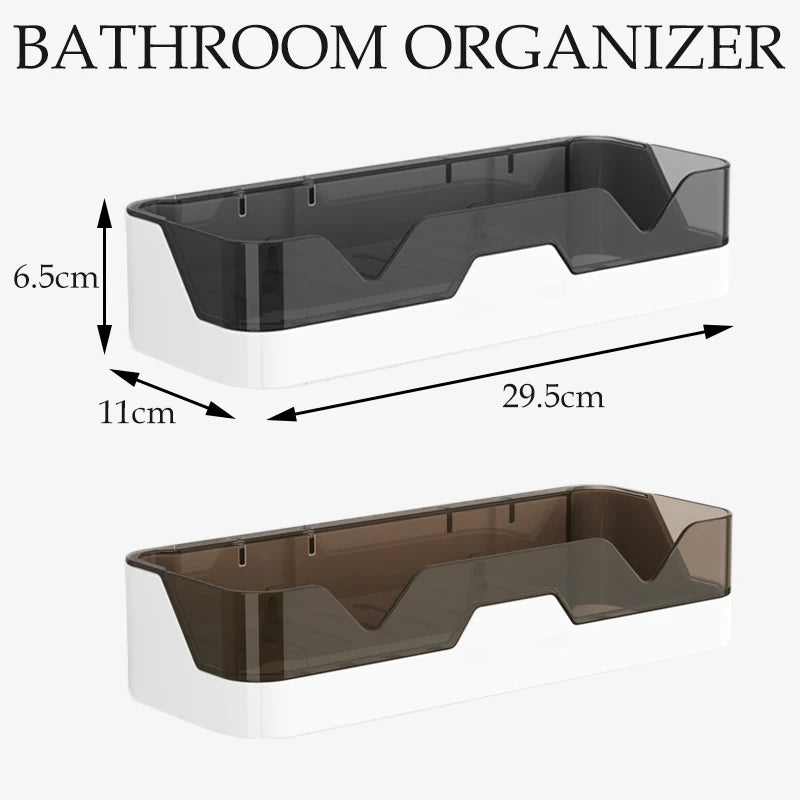 Bathroom Storage Shelf Wall Mounted Shower Organizer Shelves Detachable Drain Rack Kitchen Spice Container Home Storage Holder