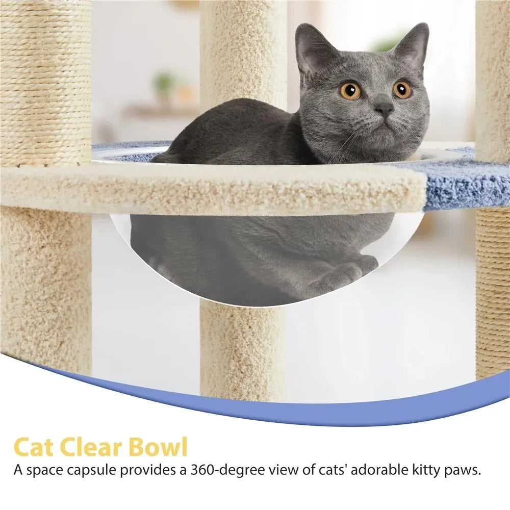 Tree for Cats Ocean Cat Tree With Padded Perch Natural Sisal for Kittens Cats Pet Products Accessories Toys Beds Supplies Home