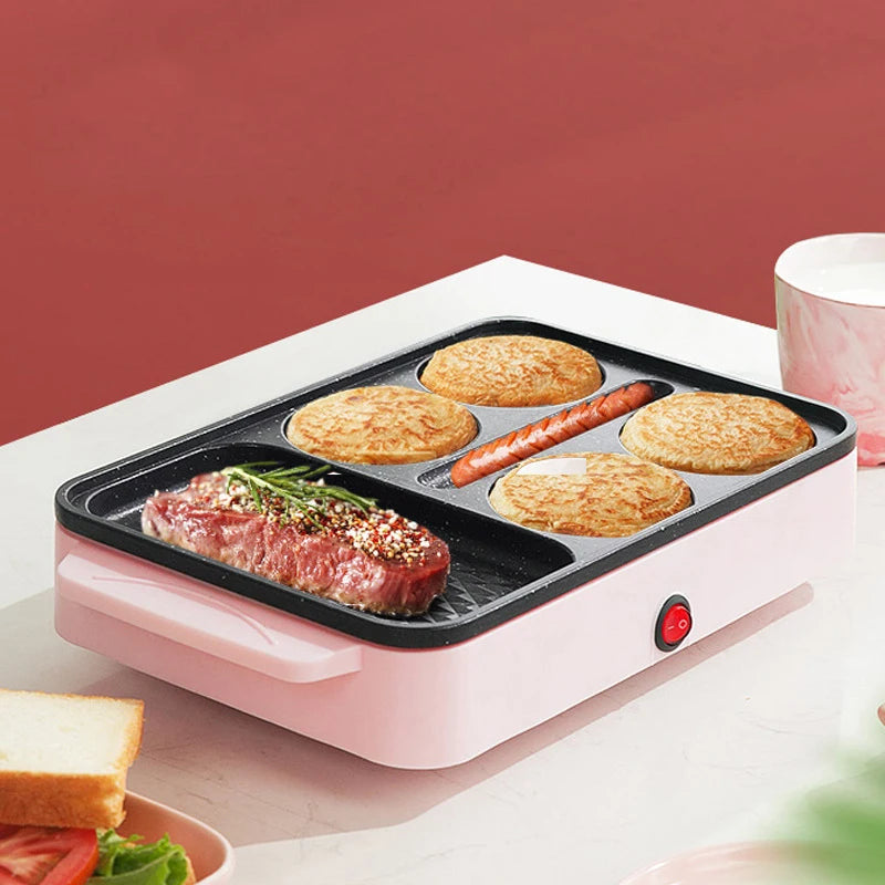 3 in 1 Breakfast Machine Bread Maker Toaster Electric Mini Oven Fried Egg Burger Machine Kitchen Cooking Roti Maker Household