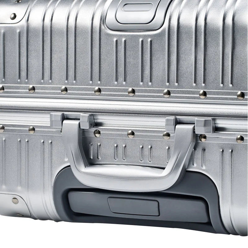 Aluminum Magnesium Alloy 20 Inch Travel Suitcase With Wheels Free Shipping Trolley Case Large Size Luggage Carry-On High Quality