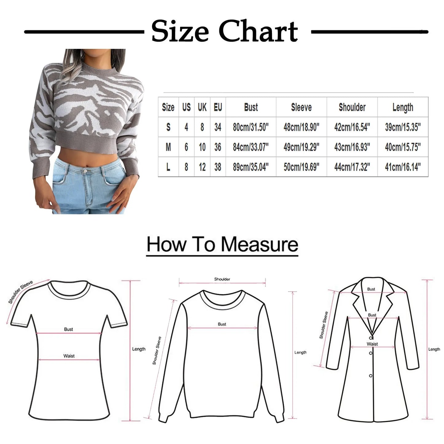 Women Long Sleeve Crop Top Tiger Pattern Ribbed Navel Knit Slim Fit Casual Sweater Fashion Round Neck Pullovers Knitwear Jumpers