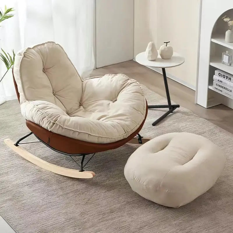 Lazy Designer Living Room Chairs Rocking Lounge Accent Luxury Chairs Modern Comfortable Sofa Poltrona Lounge Suite Furniture