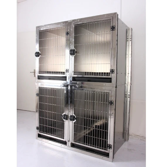 veterinary clinic Pet Cages Mental Dog Kennel Stainless Steel dog crate large stackable dog cages