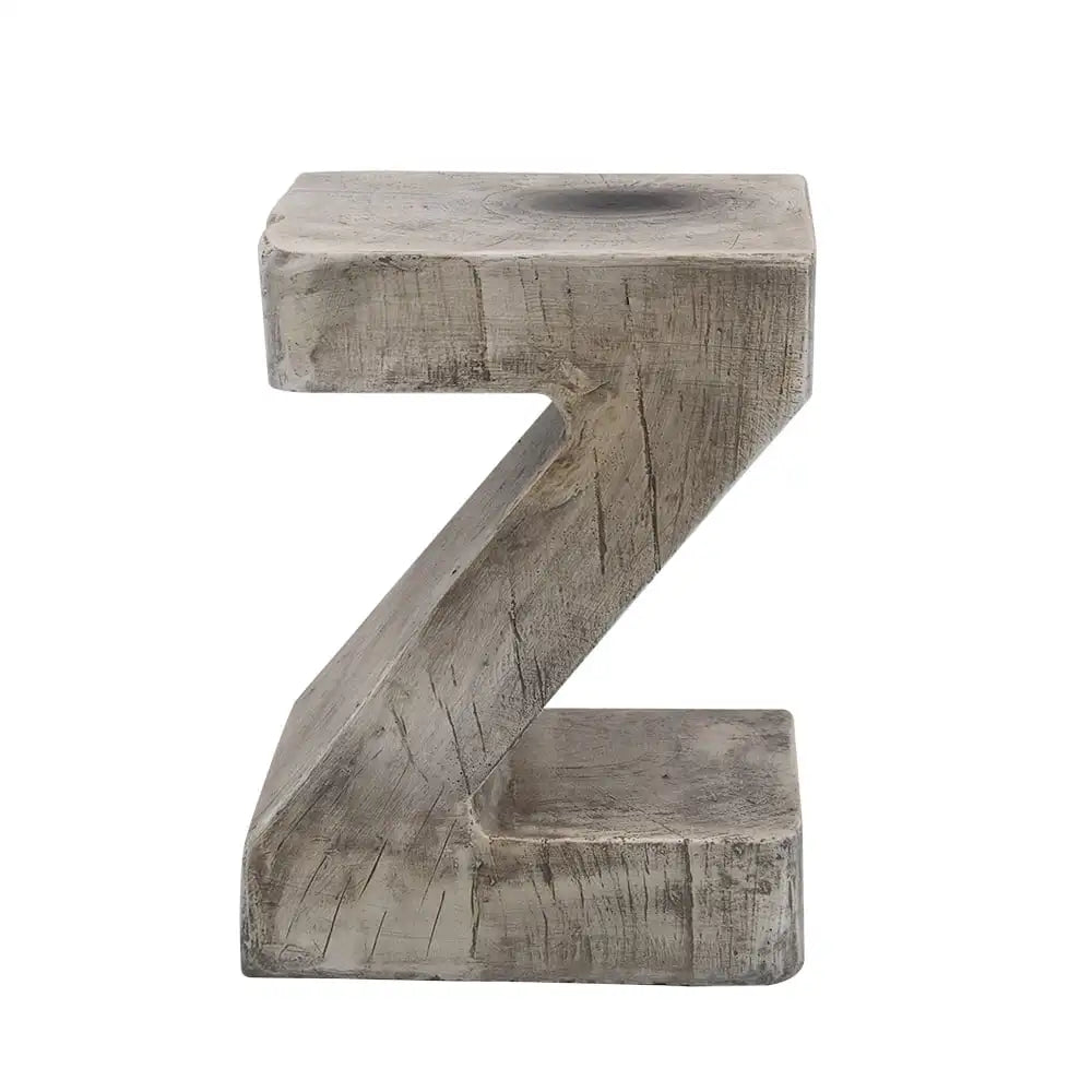 17''H Grey Resin End Table