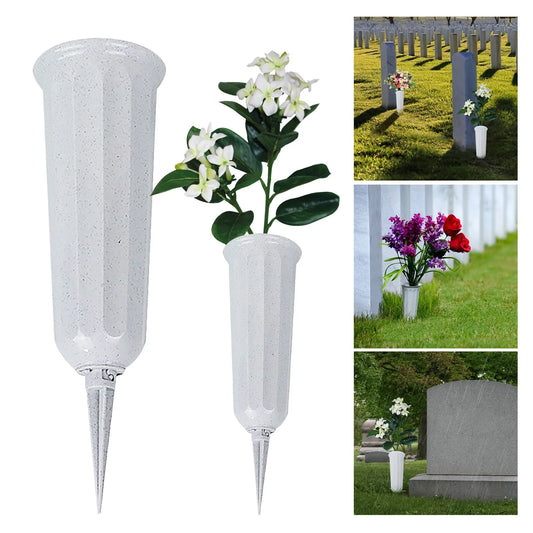 Free Shipping Items Cemetery Flower Vase Memorial Floral Vase With-stake Plastic In Ground Cemetery Room Decor Decoración Hogar