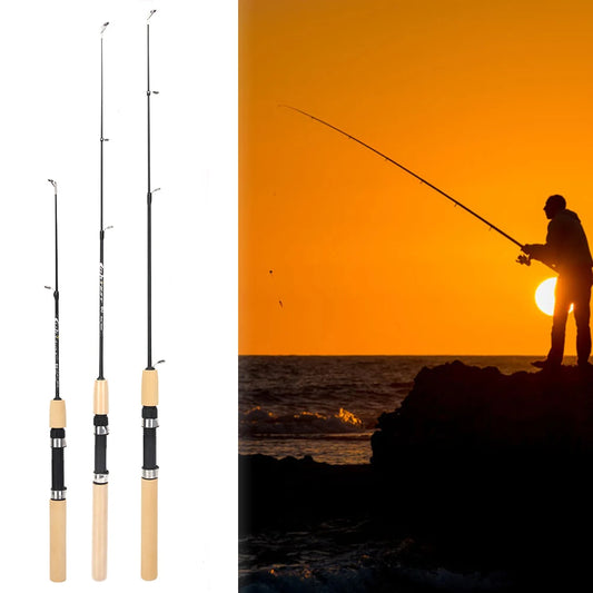 60/80/100cm Shrimp Ice Fishing Rod Light Weight Winter Fishing Rods River Comfortable Grip Carp Tackle Pesca Fishing Equipment