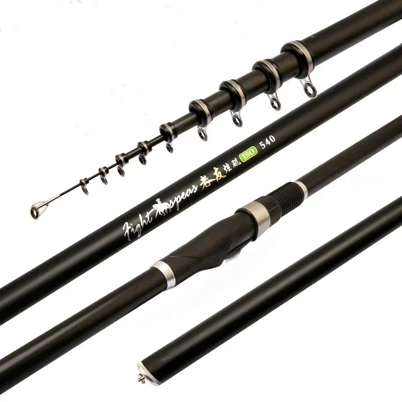 Portable RockFishing Rod5.4m 6.3m 7.2m Carp rod Telescopic Sea Fishing Rod carbon fiber  Surf Feeder Rod