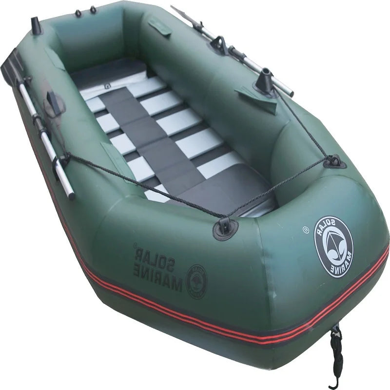 Solar Marine 8.5ft 3 Person Fishing Boat Family Entertainment Inflatable Kayak Slat Floor Boot Canoe with Accessories