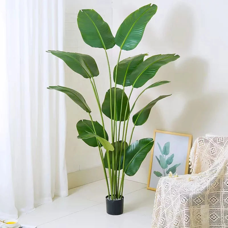 Choice 18P  Artificial Leaf Plants Large Fake Banana Tree Leaves Bonsai Flower Garden Home Living Room Decoration Outdoor Decors