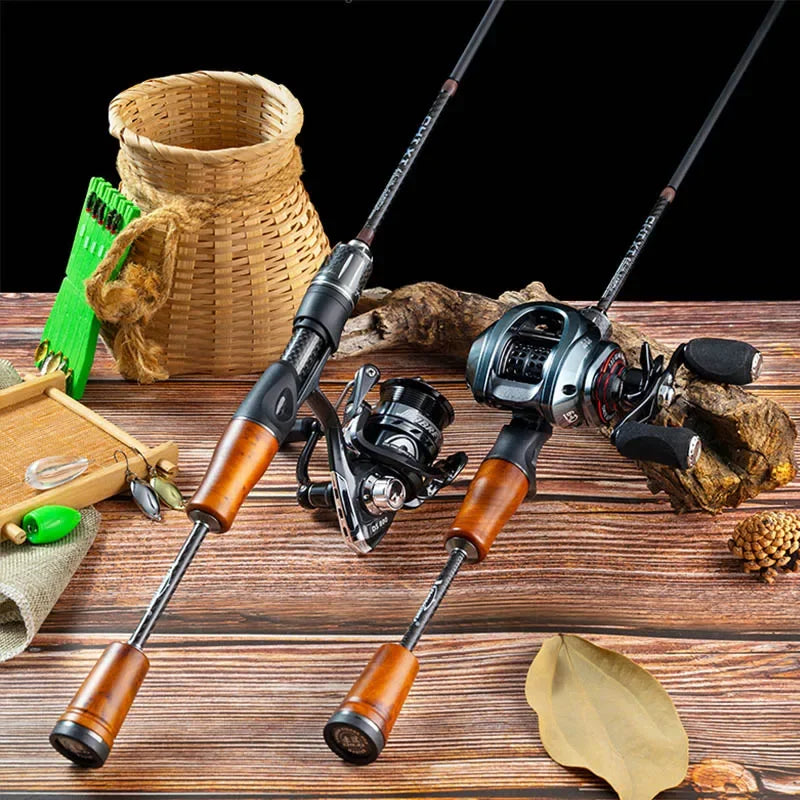 Ultra Light Fishing Rod Carbon Fiber Spinning Casting Fishing Pole Ultra Soft Solid Top Fast Trout Fishing Rods Bait WT 1.5-8G