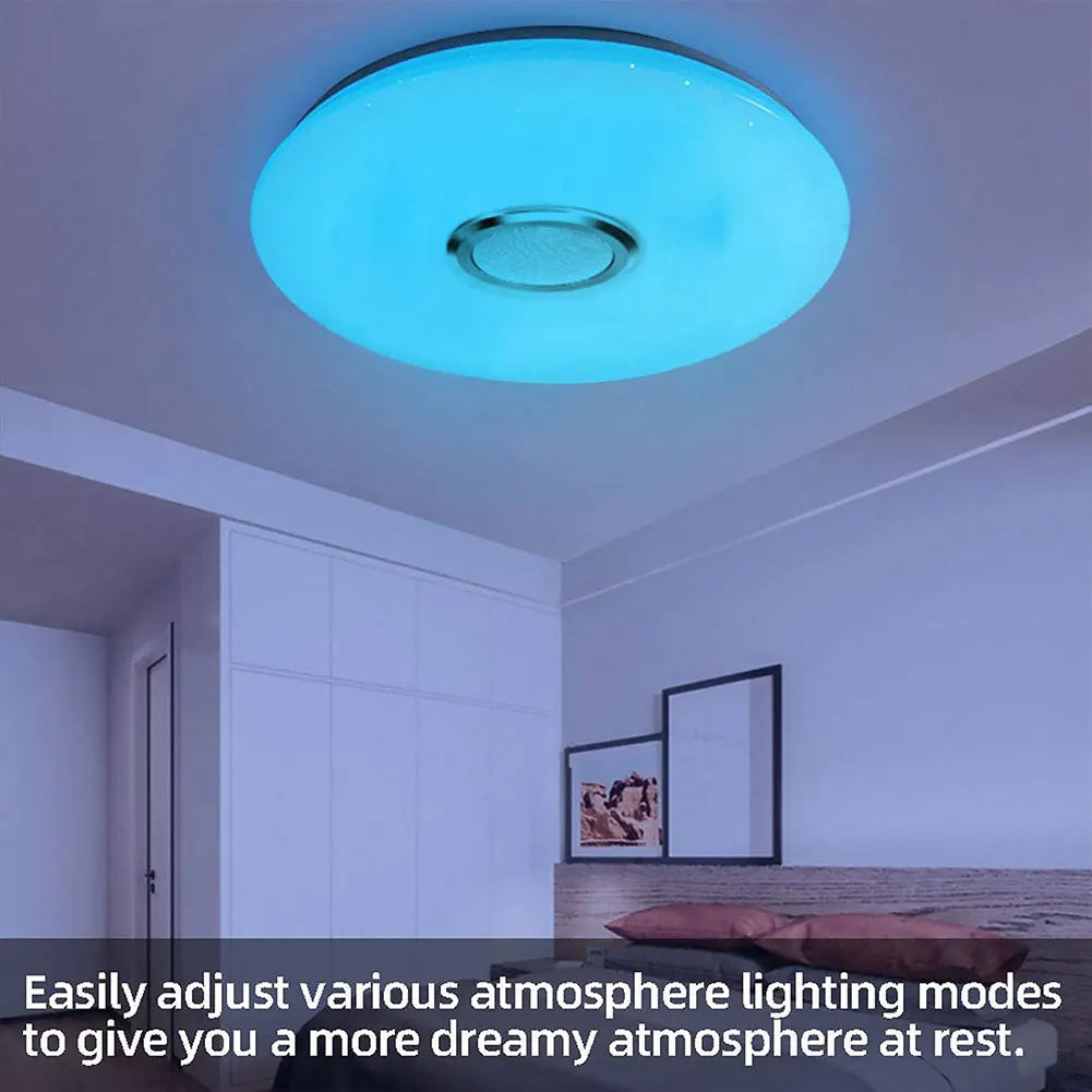 RGB LED Ceiling Light Modern Smart Lighting APP Bluetooth Music Lamp Bedroom Living Room Indoor Decorative Chandeliers Bulb