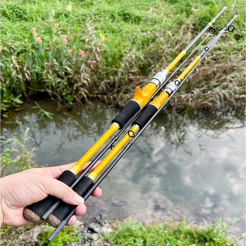 1.65m 1.8m Spinnning Casting Fishing Rod Carbon Fiber Bait 3g-20g River Lake Reservoir Pond ML LURE JIGGING Rods Solid Tip