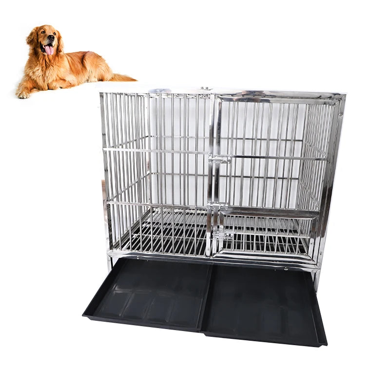 Hot selling metal kennel mesh folding stainless steel pet dog animal cage