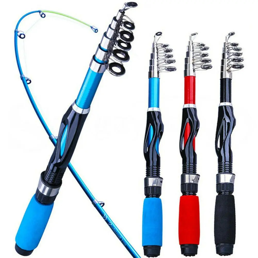 1.1M/1.3M/1.5M SuperHard Travel Fishing Rod Spinning Fishing Pole Portable Telescopic Fishing Rods Fishing Tackle