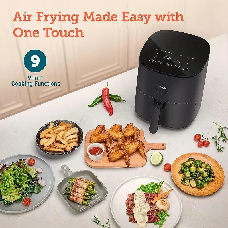 HAOYUNMA cooking airfryers,Quiet Operation, 85% Oilless, 130+ Exclusive Recipes, 9 Customizable Functions in 1, Dishwasher Safe