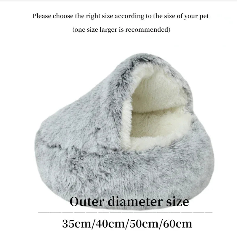 Spring 2 In 1 Cat Bed Round Pet Bed House Dog Bed Sleeping Bag Sofa Cushion Nest For Small Dogs Cats Kitten  dog house