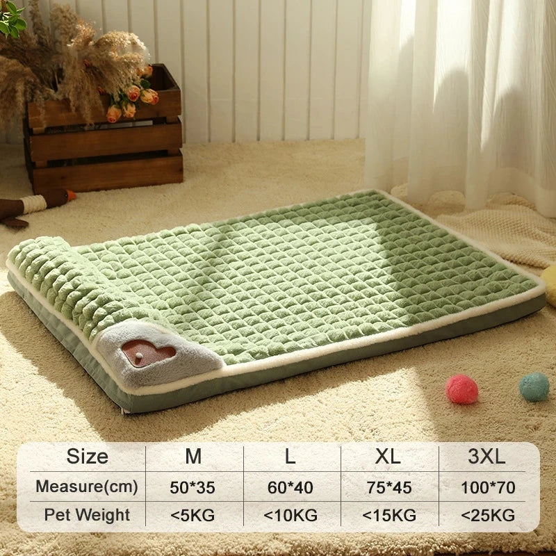 Winter Warm Dog Bed Mat Thickened Dog Sofa Mat For Small Medium Large Dogs Cats Deep Sleep Fluff Bed Removable Washable Pet Beds