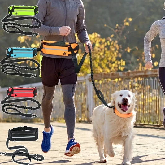 Pet Supplies Fanny Pack Walking Dog Leash Reflective Hands-Free Dog Leash with Adjustable Waist Belt and Bag Outdoor Running