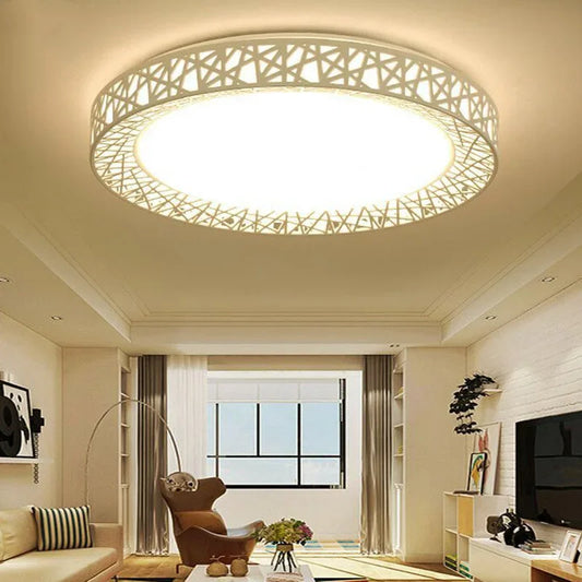 Plafonnier Lamparas Colgantes Para Techo LED Ceiling Light Bird Nest Round Lamp Modern Fixtures Bedroom Plafonnier Salon