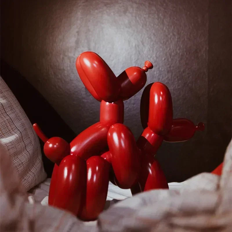 Modern Resin Balloon Dog Sculpture Animal Crafts Doggy Decoration Statue Home Decoration Gift Christmas Luxury Living Room Decor