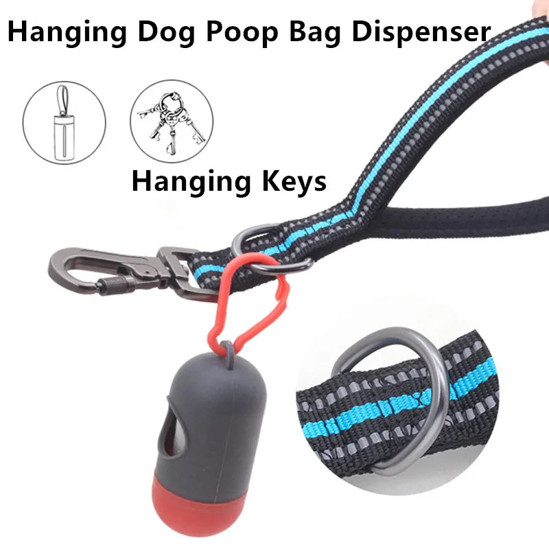 Dog Leash Short Dogs Leash Reflective Leashes for Large Dogs Walking Nylon Short Rope Car Seat Belts for Dog Traveling Pet Chain