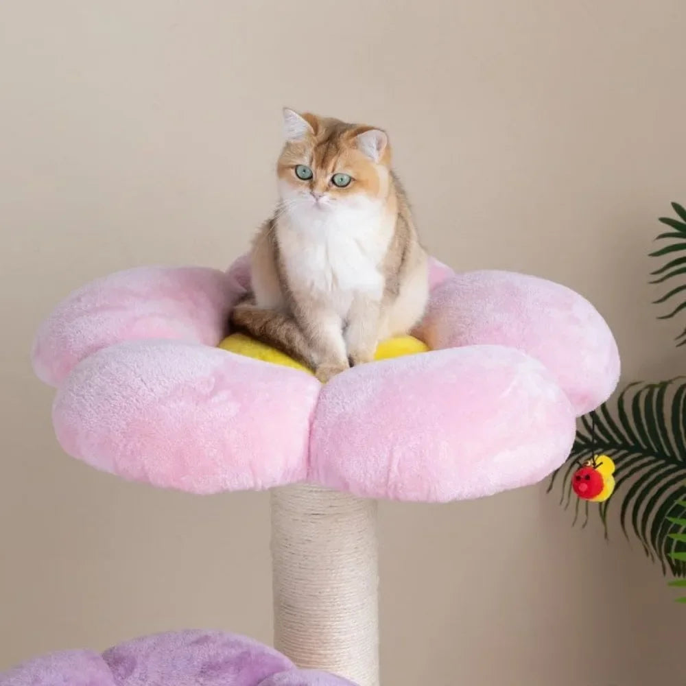 26.8" Cat Tree Condo With Sisal Scratching Posts Board Luxury Cozy House Indoor Heavy Duty for Cats Supplies Freight free