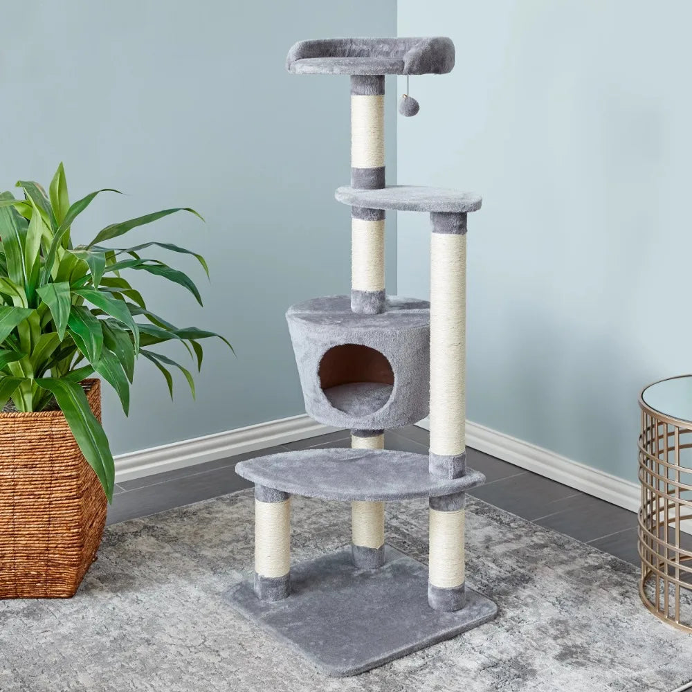 Tree for Cats Douglas 54-inch Cat Tree Tower Condo Scratching Post Playground Cats Pet Products Accessories Toys Beds Supplies