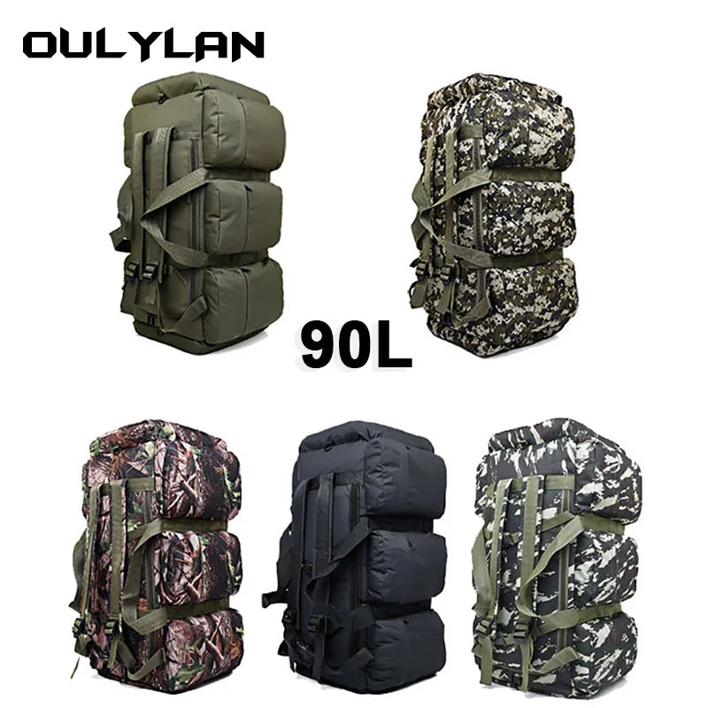 90L Military Backpack Outdoor Men Tactical Luggage Bag Super Capacity Mountaineering Bags Waterproof Men Travel Camping Tent Bag