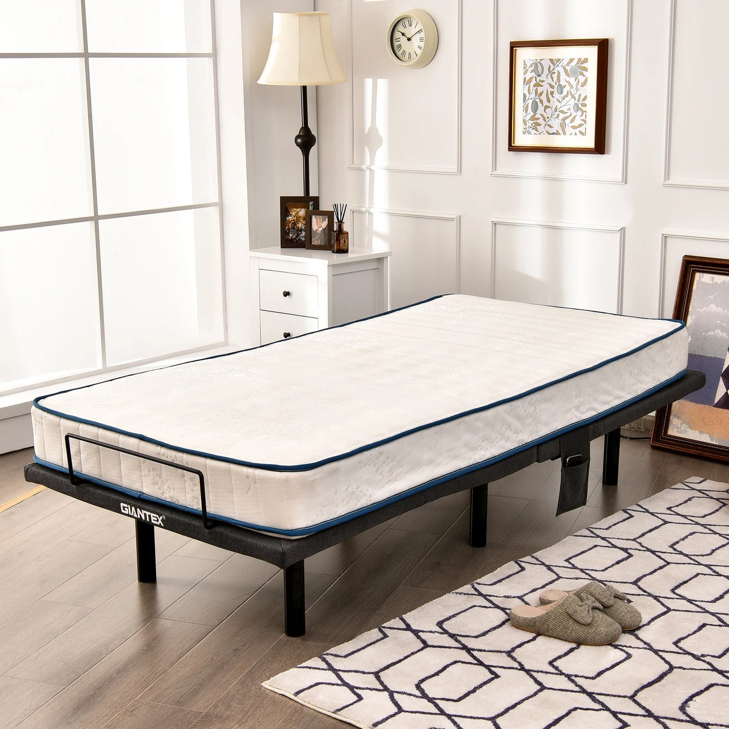 Giantex Twin XL Size Adjustable Bed Base Electric Bed Frame w/ Massage Modes