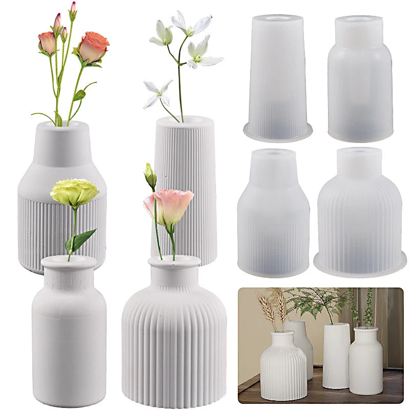 Creative Epoxy Resin Vase Mold Silicone DIY Handmade Plaster Molds New 2024 Flower Arrangement Home Pendant Decorations Tools