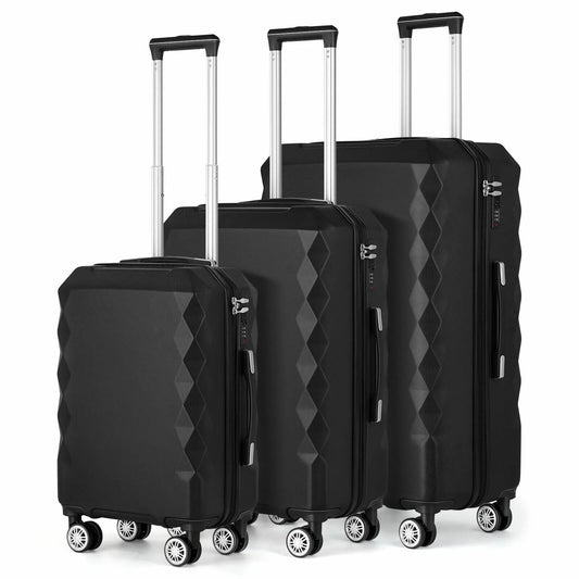 3pcs Luggage Set (20/24/28 Inch) Hardside Luggage with Spinner Wheels for Travel Boarding Luggage